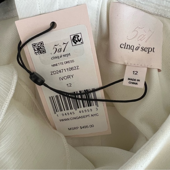 Cinq à Sept Ninette Ruffled Mini Dress in Ivory NWT - Picture 8 of 10